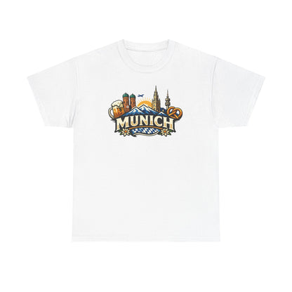Munich Souvenir T‑Shirt — Oktoberfest Beer & Pretzel Graphic Tee