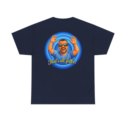 T-Shirt — "That's All, Folks!" Waving Portrait Graphic Tee