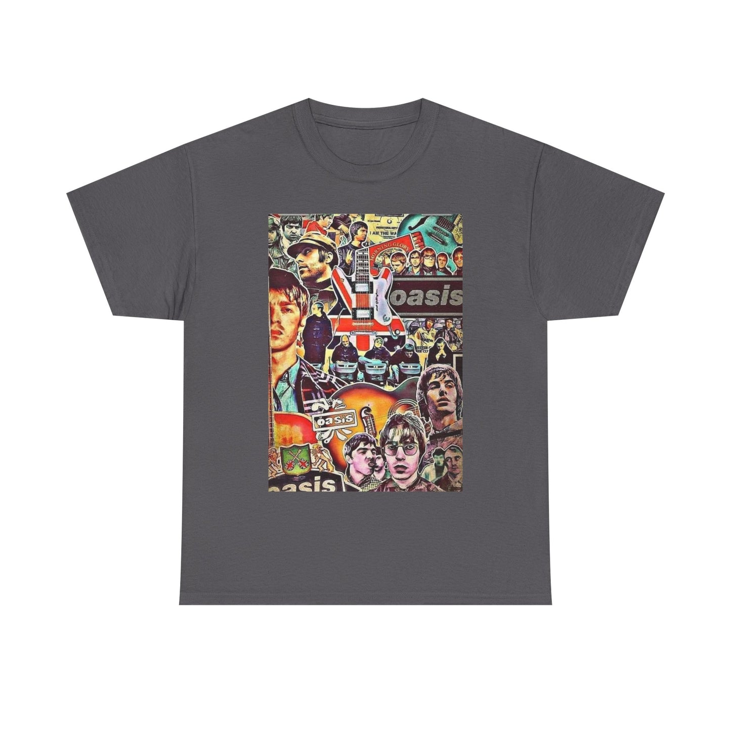 Oasis Collage T-Shirt – Retro Britpop Band Graphic Tee