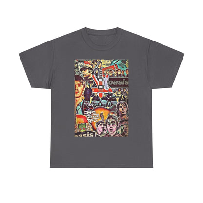Oasis Collage T-Shirt – Retro Britpop Band Graphic Tee