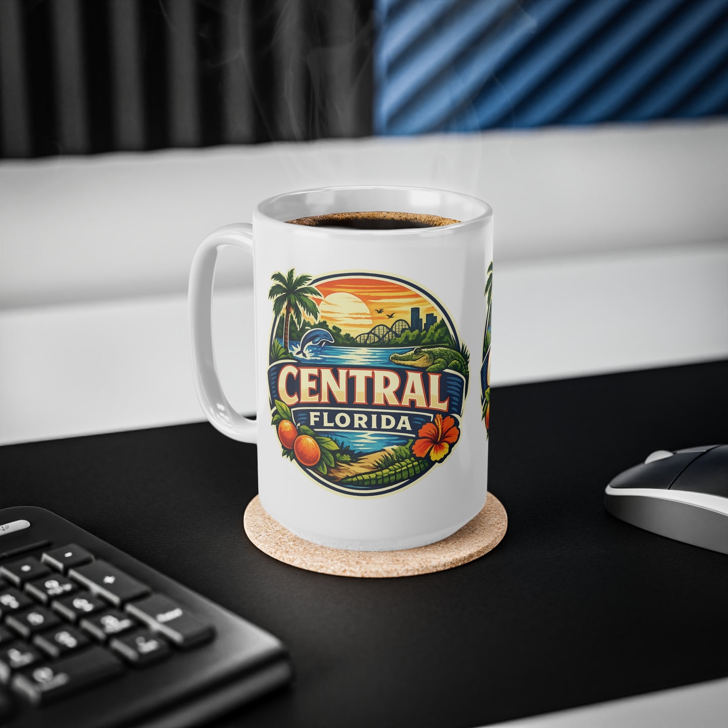 Central Florida Ceramic Coffee Cups, 11oz, 15oz