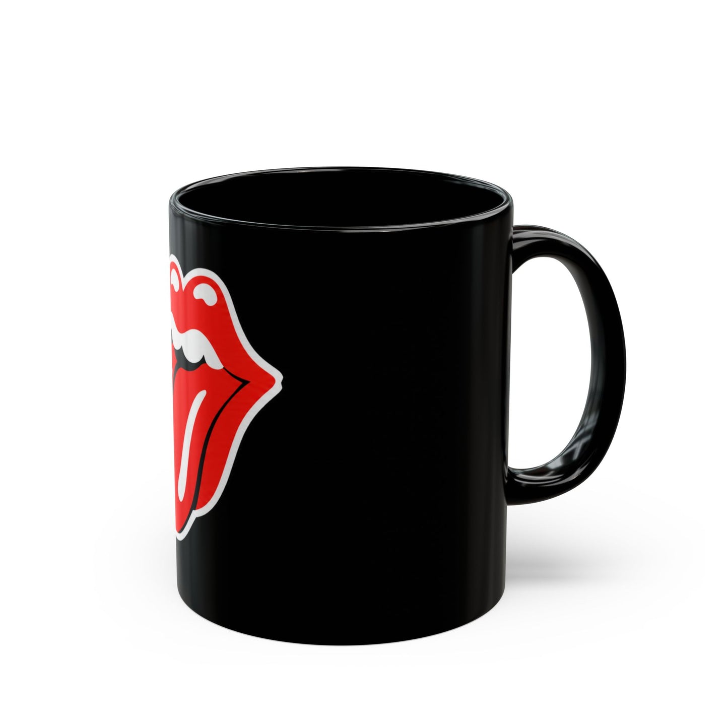 Rock Band Tongue Black Coffee Mug (11oz/15oz)