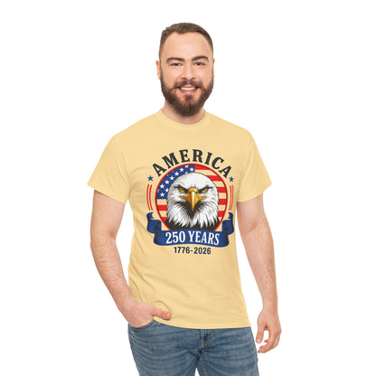 America 250 Years T-Shirt – Bald Eagle 1776–2026 Patriotic Tee
