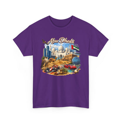 Abu Dhabi Landmark Collage T-Shirt — UAE Travel Souvenir Tee