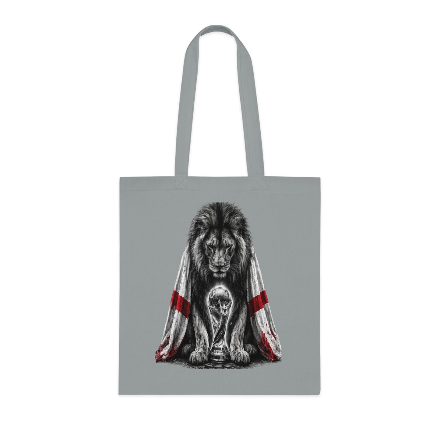 England Lion Tote Bag – Protective Lion Illustration Cotton Tote