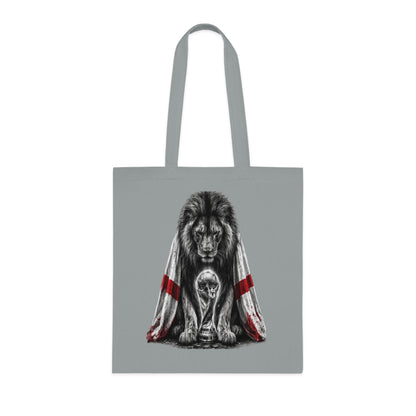 England Lion Tote Bag – Protective Lion Illustration Cotton Tote