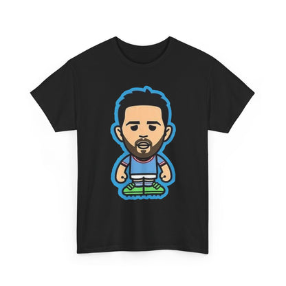 Bernardo Silva Manchester City Legend Graphic Tee — Player Cartoon Front & Tribute Poster Back