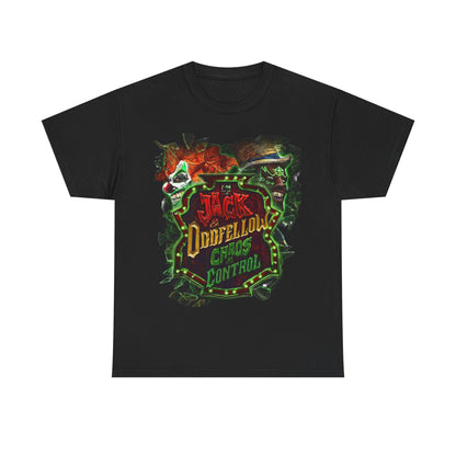 Jack Oodfellows Chaos Control Tee — Halloween Horror Graphic T-Shirt
