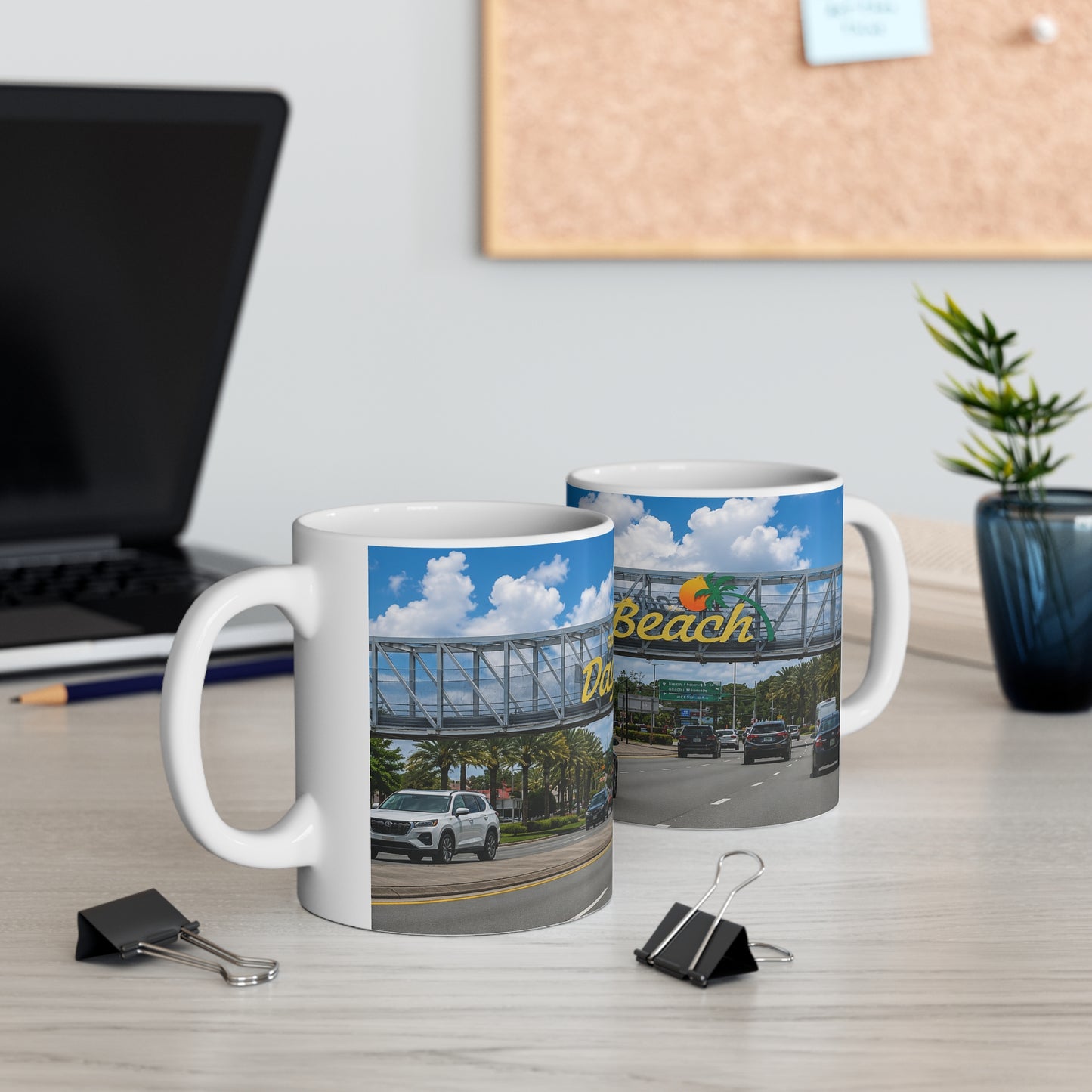 Daytona Beach Scenic Photo Mug — Ceramic Coffee Cup (11oz & 15oz)