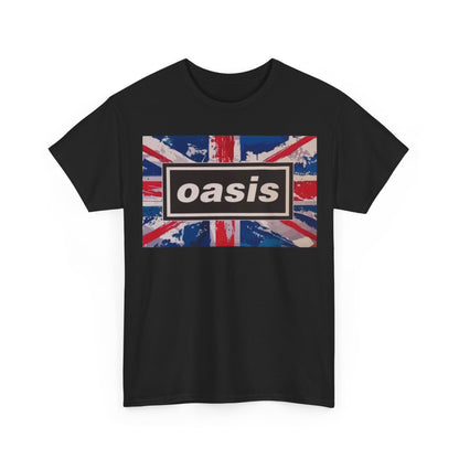 Oasis Union Jack Tee – Vintage British Band Logo T-Shirt