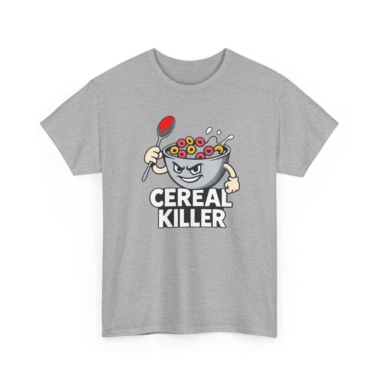Cereal Killer Graphic Tee — Funny Breakfast Cartoon T‑Shirt
