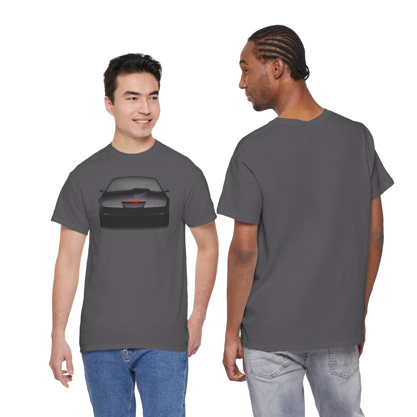 KITT-Inspired Retro Sports Car Tee — Front View Knight Rider Car Graphic Shirt