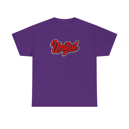 United Retro Script Tee — Vintage Red Logo T‑Shirt