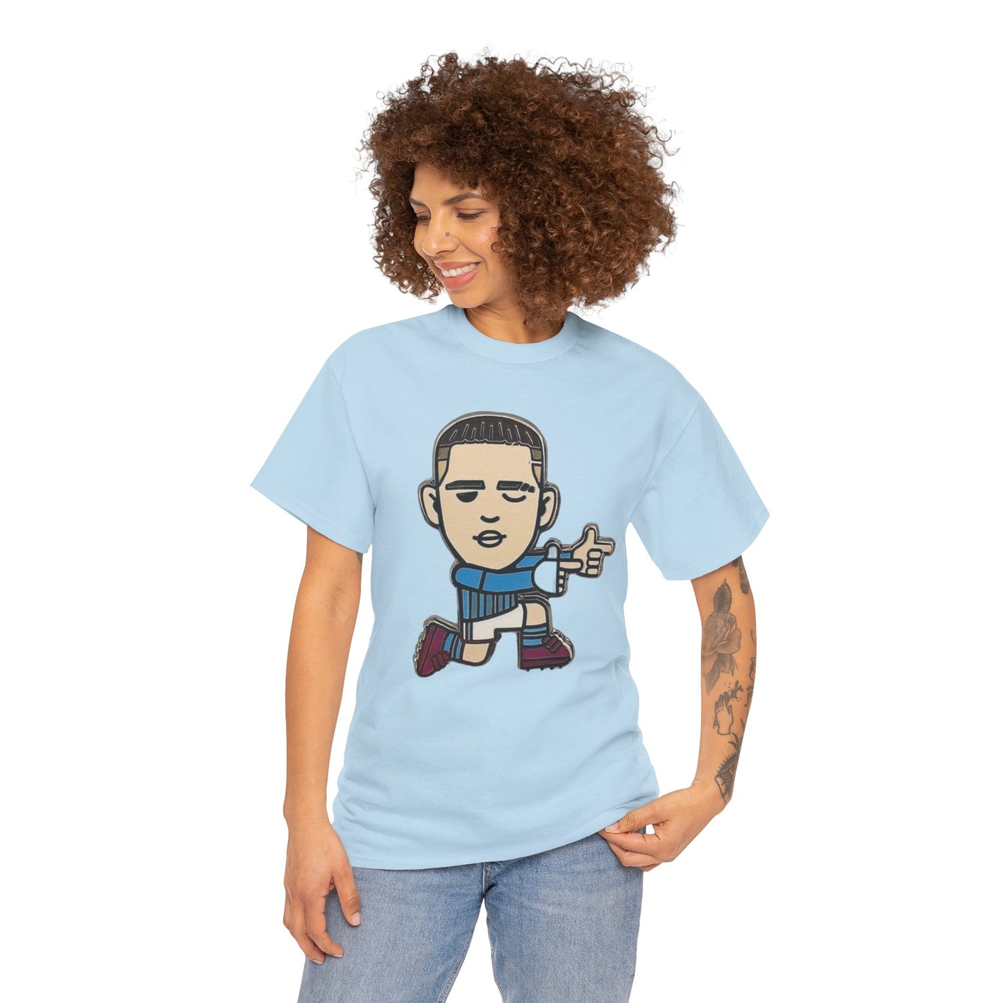 Phil Foden Cartoon Dance Pose Tee - Funky Character Graphic T-Shirt