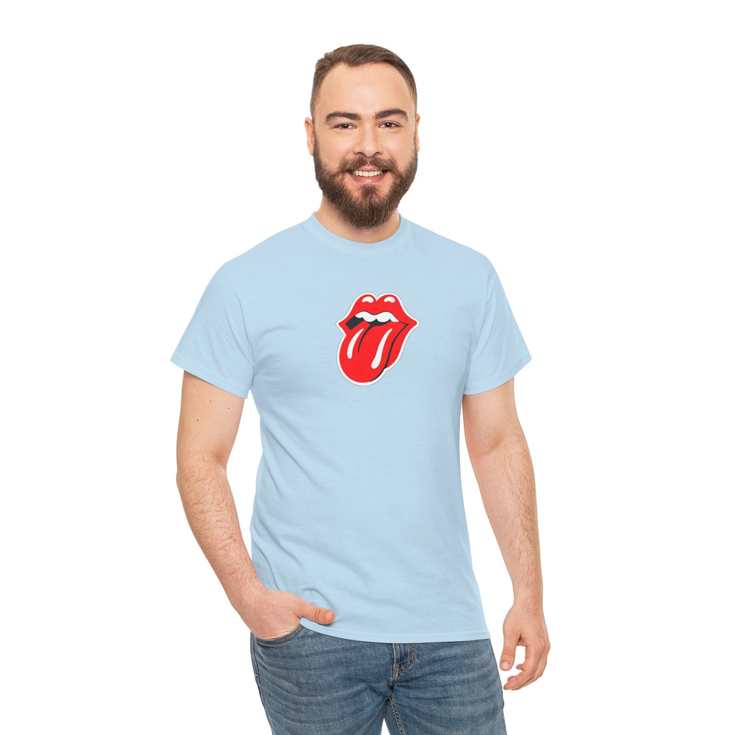 Rock Retro Red Tongue and Lips Graphic Tee
