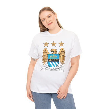Manchester City Retro Club Crest T‑Shirt — MCFC Vintage Style Club Emblem Tee