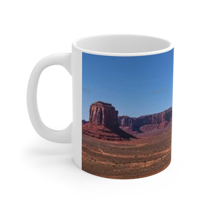 Desert Panorama Mug — Monument Valley Scenic Ceramic Coffee Cup (11oz & 15oz)