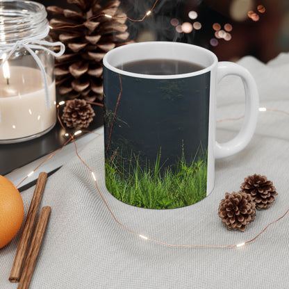 Florida Alligator Stare Ceramic Mug — 11oz & 15oz Coffee Cup with Wildlife Photography