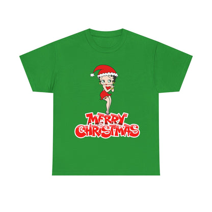 Christmas Betty Boop Tee - 'Merry Christmas' Holiday Graphic Shirt