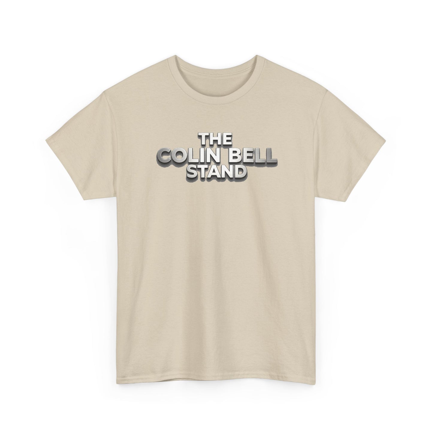 T-Shirt — “The Colin Bell Stand” Retro Chrome Text Tee