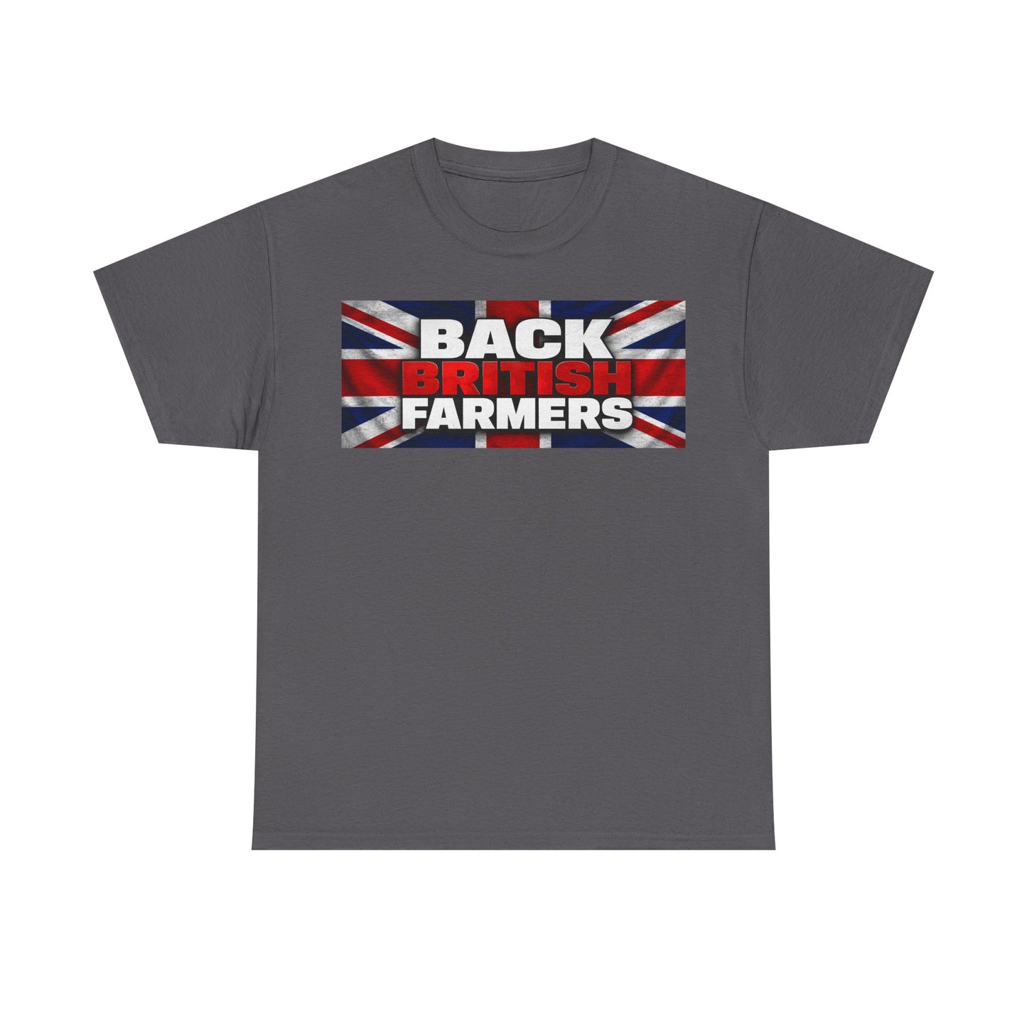 Back British Farmers T-Shirt — Union Jack Support Tee for UK Farmers