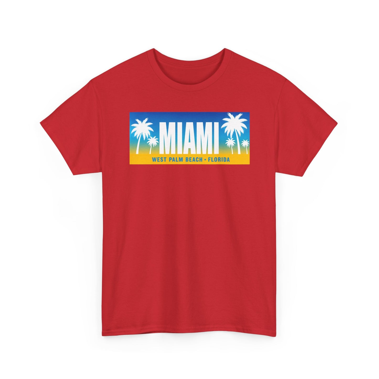 Miami West Palm Beach Vintage Tee — "MIAMI" Beach Palm Trees T‑Shirt