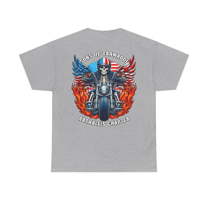 Biker Skull Motorcycle Tee — Sons of Tradition Archangels Chapter Graphic Shirt