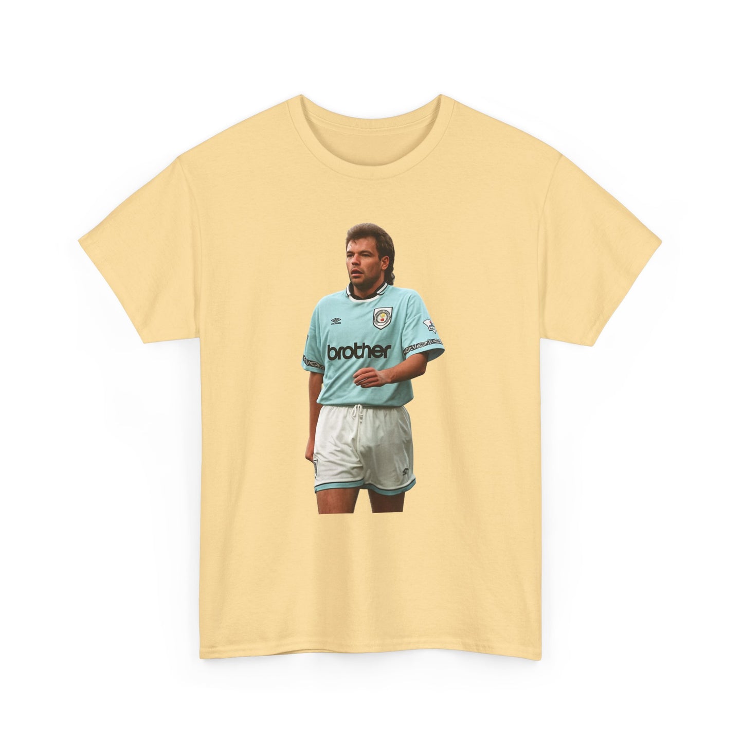 Uwe Rosler Manchester City Legend Graphic Tee - Retro Football Kit Print
