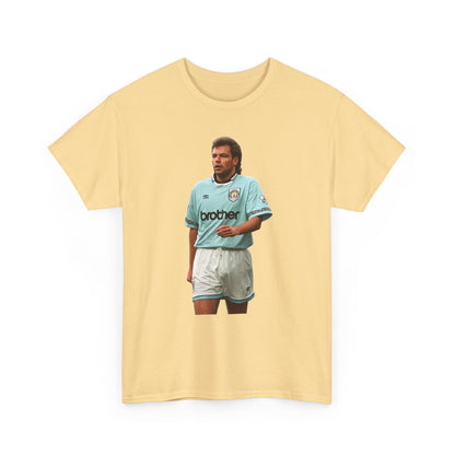 Uwe Rosler Manchester City Legend Graphic Tee - Retro Football Kit Print