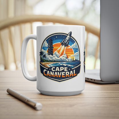 Cape Canaveral Ceramic Coffee Cups, 11oz, 15oz