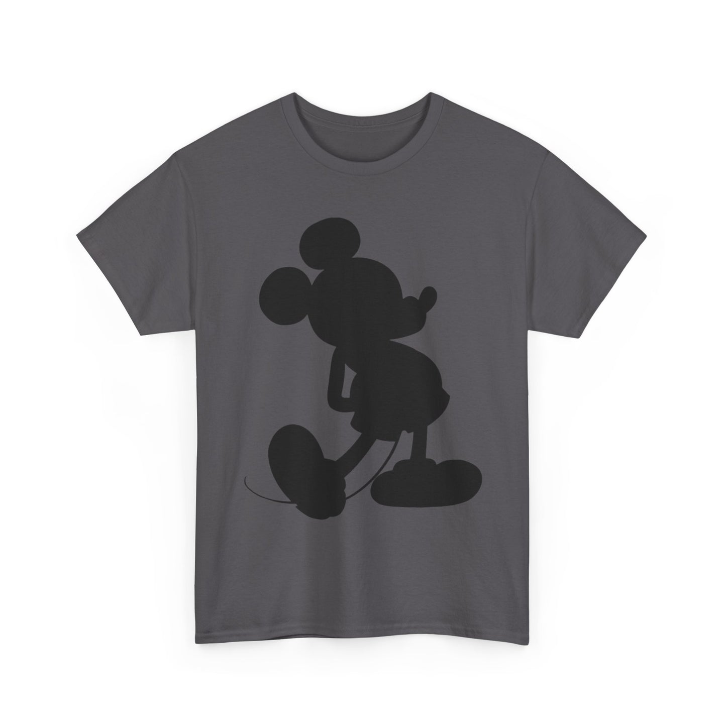 Mickey Mouse Silhouette Graphic Tee — Retro Cartoon Shadow T-Shirt