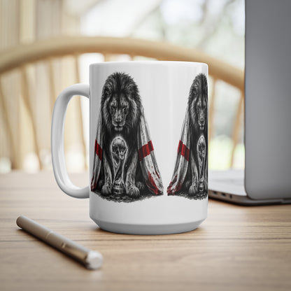 3 Lions England Ceramic Mug — Ceramic Coffee Cup (11oz/15oz)