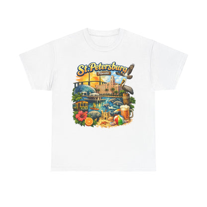St. Petersburg Florida Retro Beach Scene T-Shirt