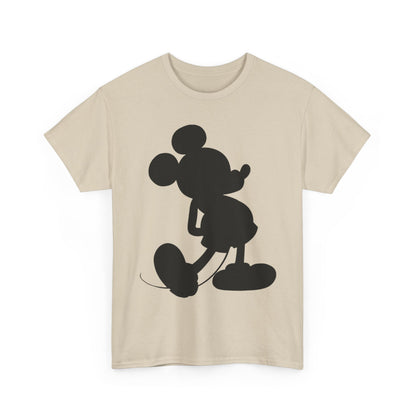 Mickey Mouse Silhouette Graphic Tee — Retro Cartoon Shadow T-Shirt