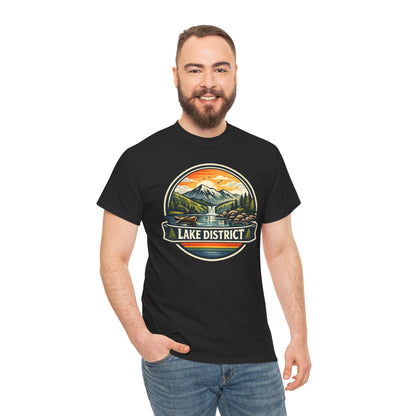 Lake District Graphic Tee — Scenic Mountain & Lake Camping Shirt