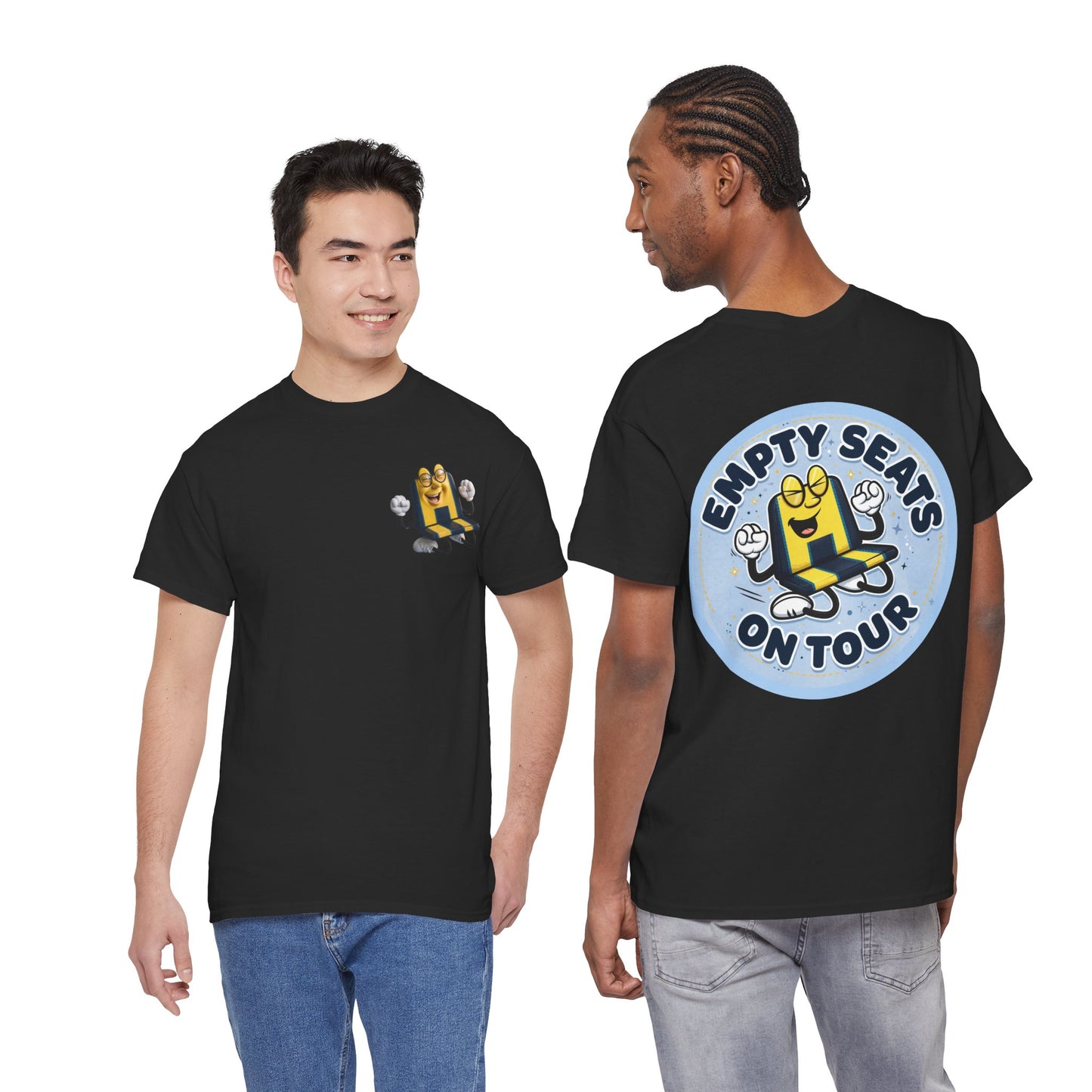 Manchester City T‑Shirt — "Empty Seats On Tour" Cartoon Seat Graphic Tee