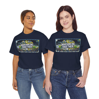 Leeds United T-Shirt — "Marching On Together" Fan Tee (Soccer Supporter Graphic)