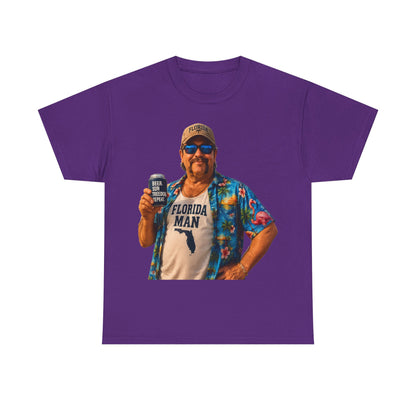 Florida Man Graphic Tee — Funny Vacation Shirt with Hawaiian Shirt Design