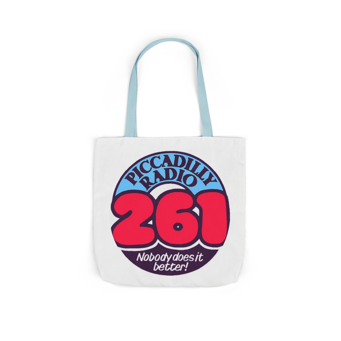 Tote Bag — Retro 'Piccadilly Radio 261' Vintage Logo Canvas Tote