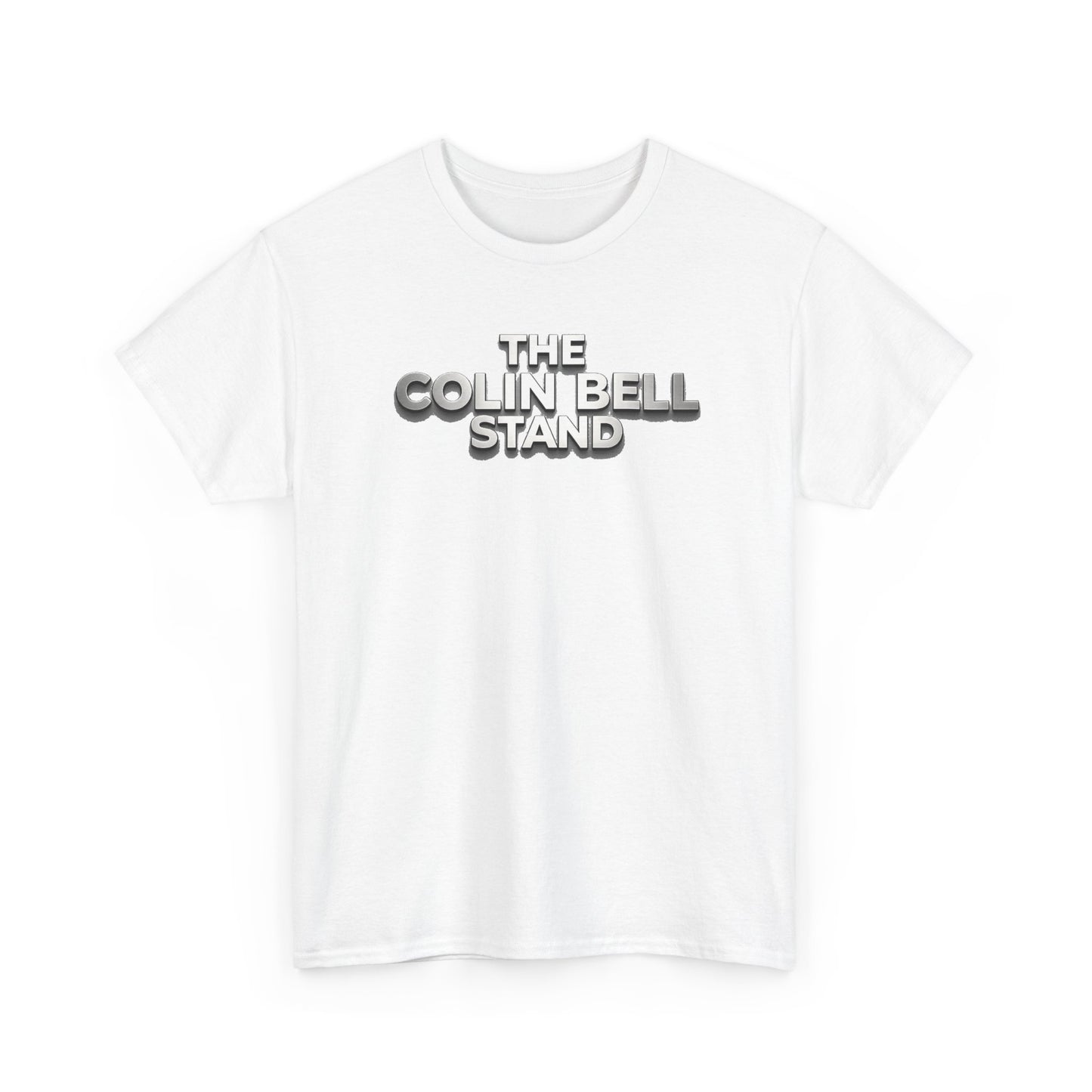 T-Shirt — “The Colin Bell Stand” Retro Chrome Text Tee