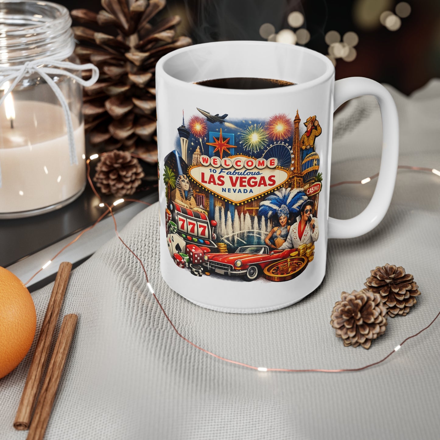 Las Vegas Vintage Collage Coffee Mug – Welcome to Fabulous Vegas 11oz/15oz
