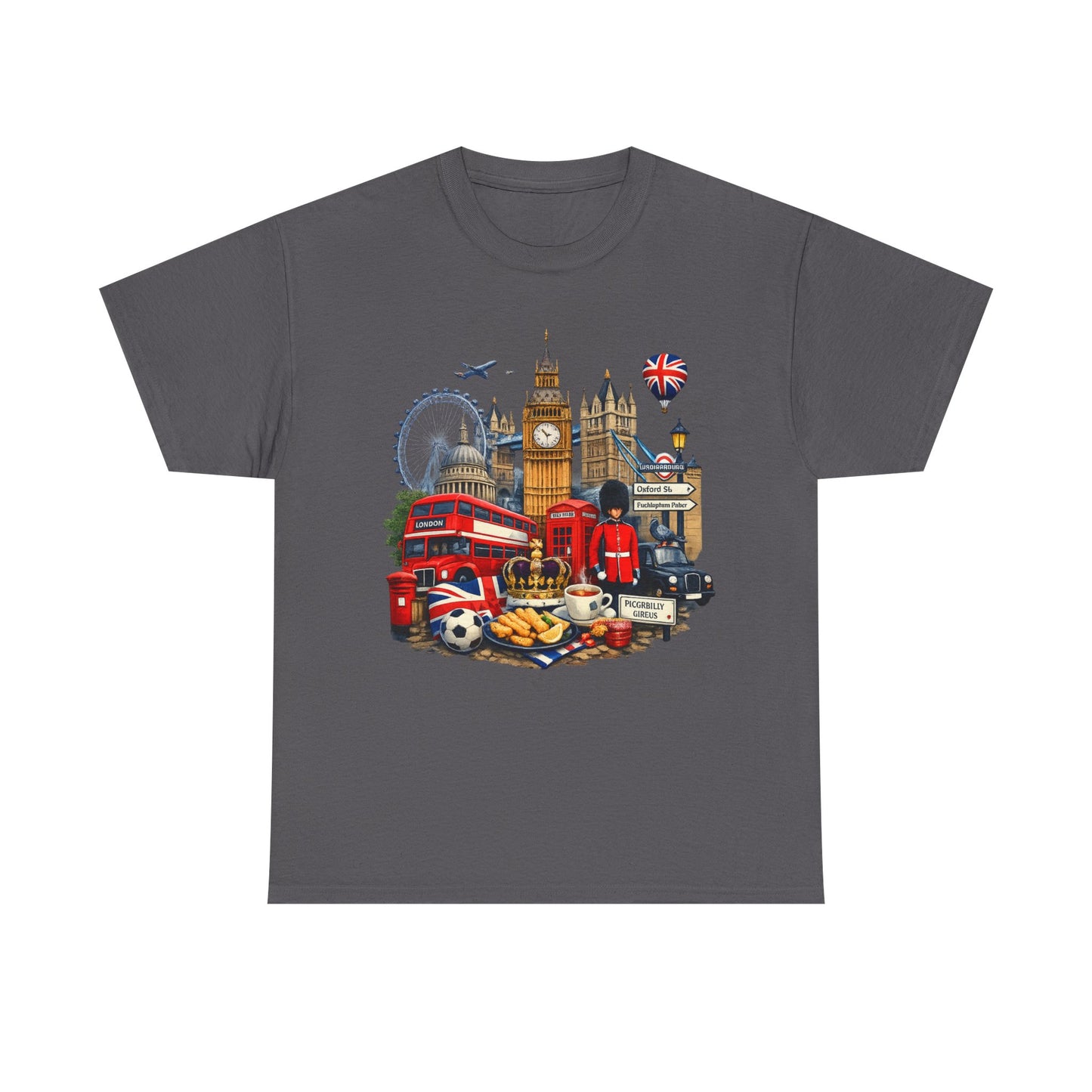 London Landmarks T‑Shirt — British Icons Collage Tee