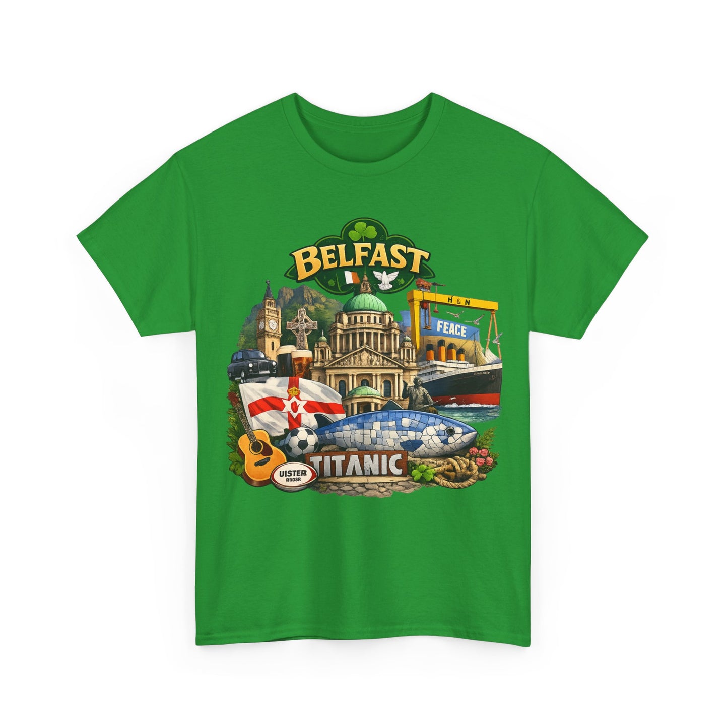 Belfast Collage T-Shirt – Titanic & City Landmarks Souvenir Tee