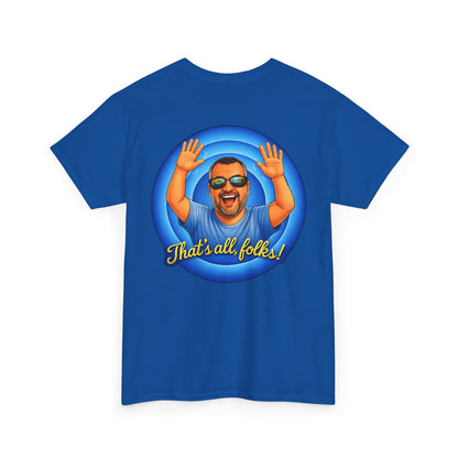 T-Shirt — "That's All, Folks!" Waving Portrait Graphic Tee