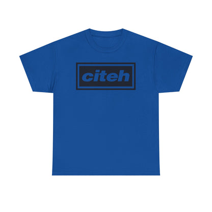 Manchester City Citeh Logo Tee — Minimalist Black Box Graphic T-Shirt