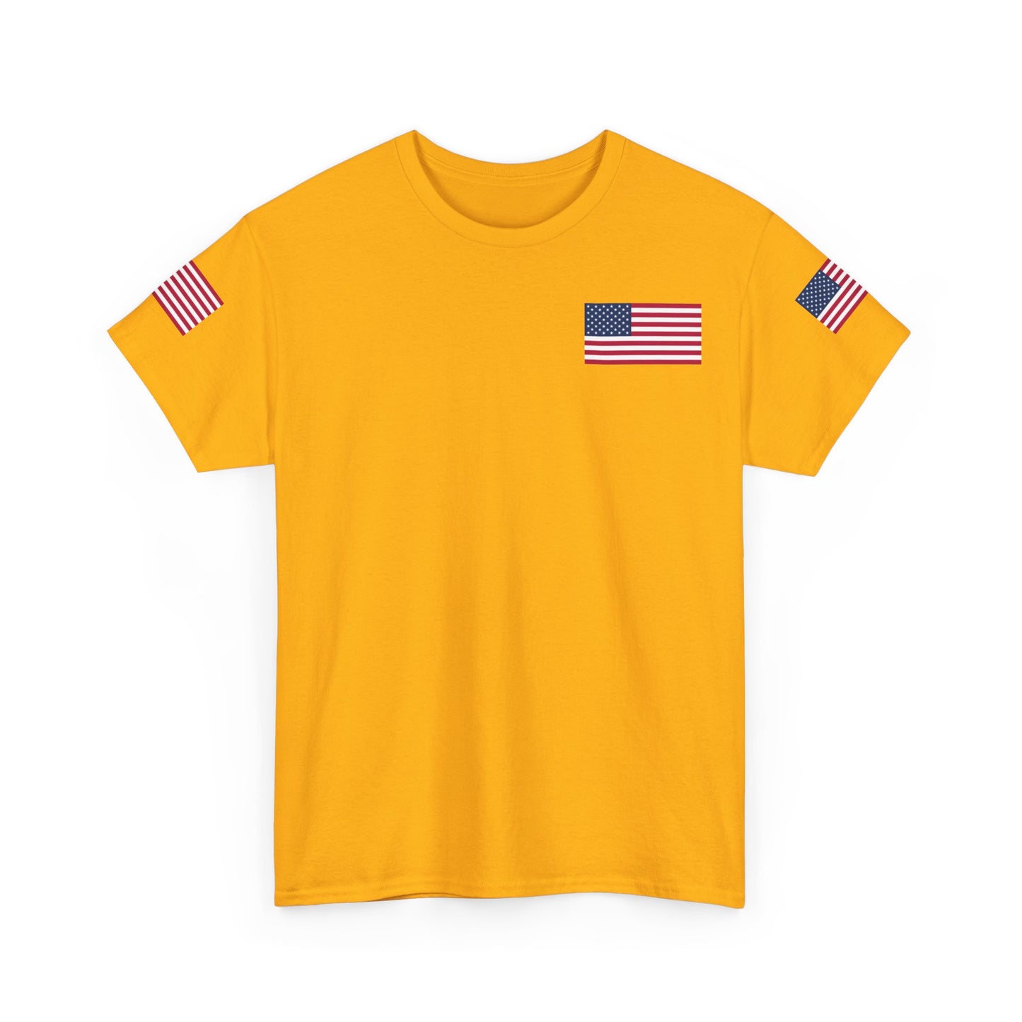Team USA Flag T‑Shirt — Patriotic Navy Tee with Back Shield Logo