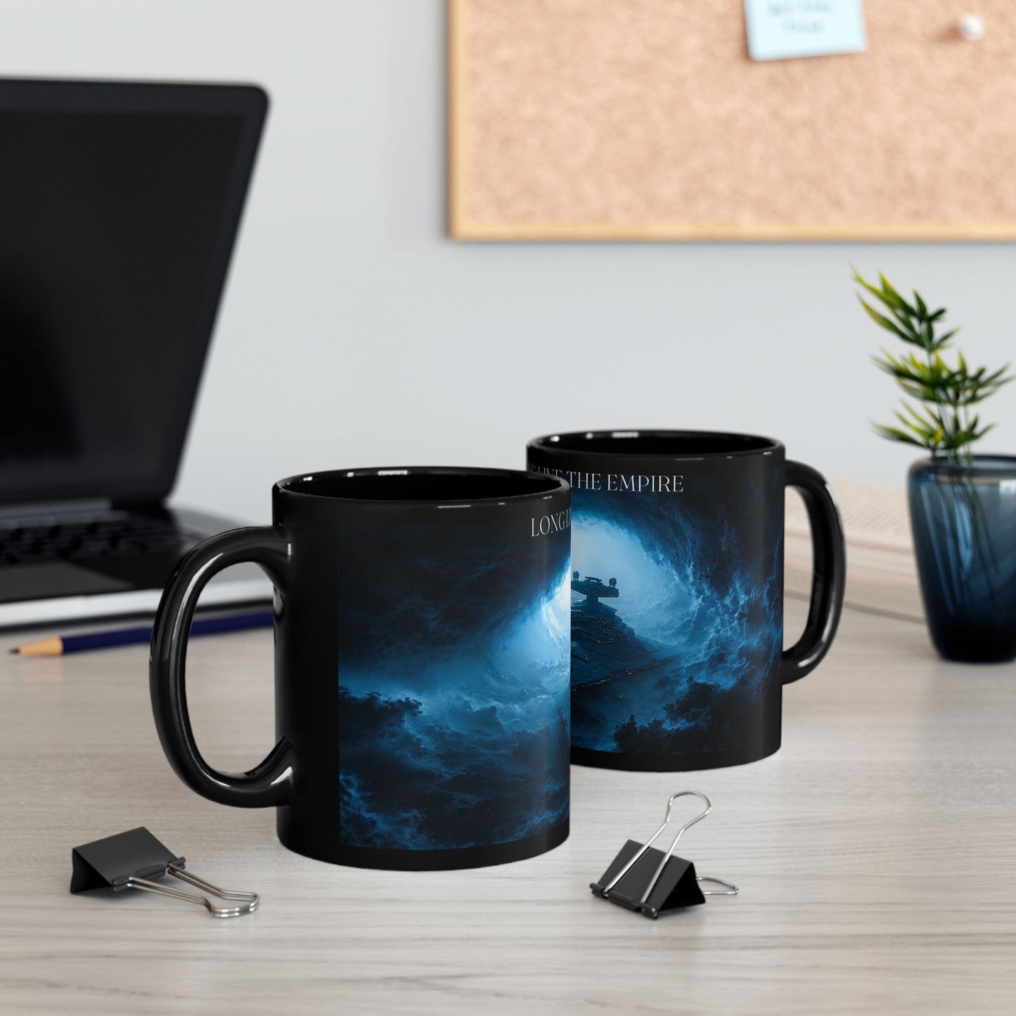 Empire Star Destroyer Black Mug — "Long Live The Empire" Coffee Cup