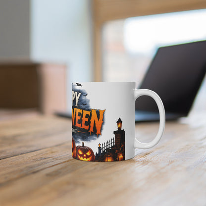 Happy Halloween Coffee Mug — Jack-o'-Lantern Pumpkin Trick or Treat Ceramic Mug (11oz & 15oz)