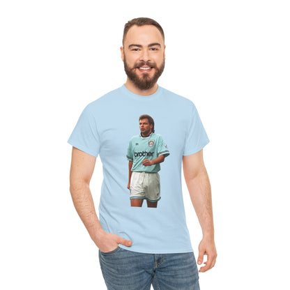 Uwe Rosler Manchester City Legend Graphic Tee - Retro Football Kit Print