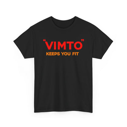 VIMTO "Keeps You Fit" Graphic Tee — Retro Beverage Logo T-Shirt